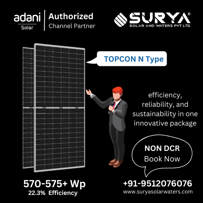 Adani TOPCon Module Efficiency Reliability and Sustainability in One Innovative Package